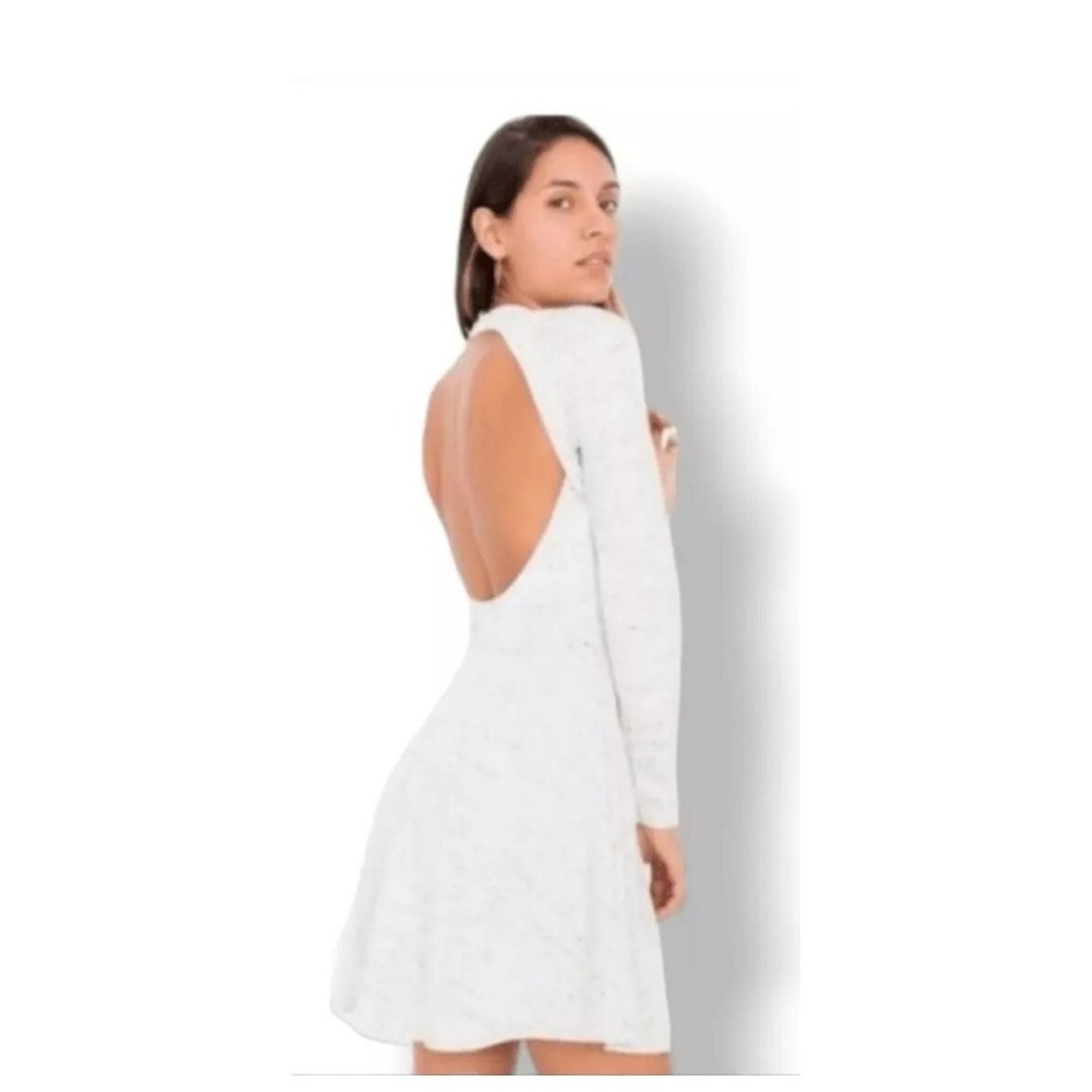 American Apparel Violette Skater Dress Womens M Heathered Gray NWT
